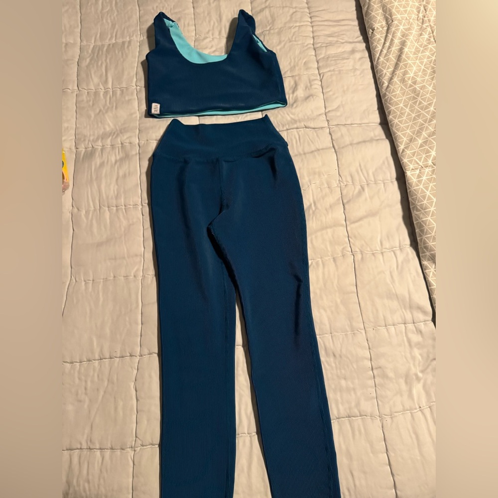 Five Dancewear set ribbed teal set